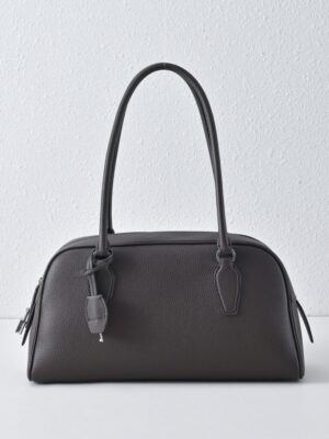 [더 로우] E/W 인디아 가죽 백 / 딥 브라운