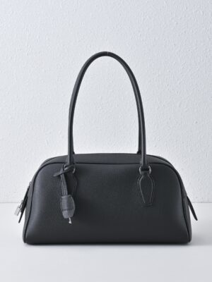 [더 로우] E/W 인디아 가죽 백 / 블랙