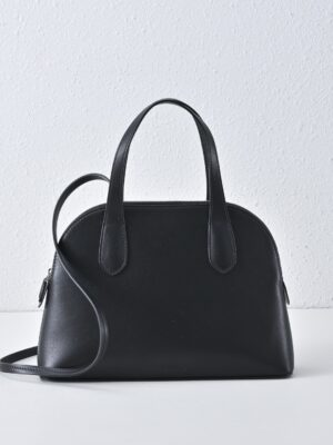 [더 로우] 미디엄 인그리드 가죽 백 / 블랙