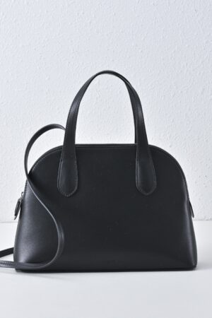 [더 로우] 미디엄 인그리드 가죽 백 / 블랙