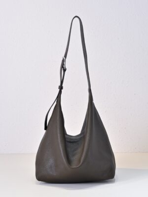 [더 로우] 이사 가죽 백 / 밀리터리 올리브