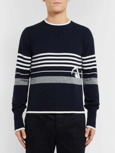 [톰브라운] 스트라이프 인타르시아 캐시미어 스웨터  (3 COLORS)