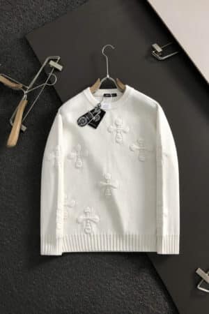 [크롬하츠] 세미터리 크로스 자카드 스웨터