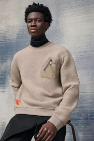 [에르메스] 레더 디테일 바시티 크루넥 셔츠 (3 COLORS)