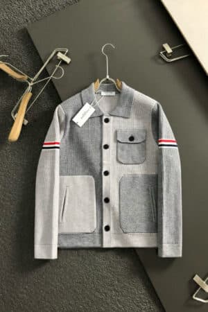 [톰브라운] 펀믹스 암밴드 코튼 카라 저지