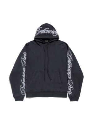 [ 발렌시아가] 남성 커시브 오버사이즈 후디 858143TTVM86167 (2 COLORS)