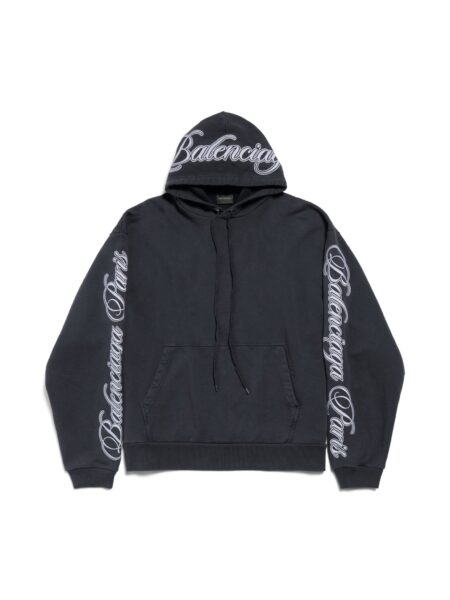 [ 발렌시아가] 남성 커시브 오버사이즈 후디 858143TTVM86167 (2 COLORS)