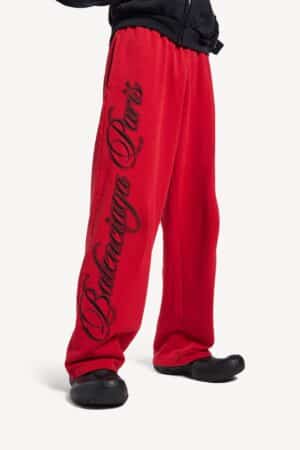 [발렌시아가] 남성 커시브 배기 팬츠 레드/블랙  846917TTVM86167 (2 COLORS)