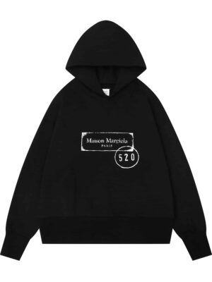[메종마르지엘라] 520 스탬프 프린트 후드 스웨트셔츠 (2 COLORS)