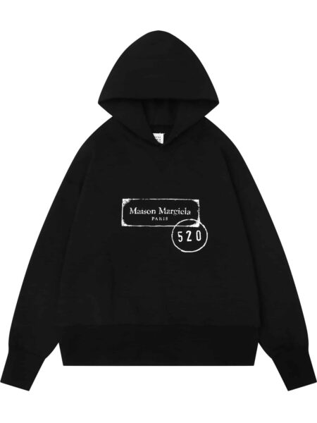 [메종마르지엘라] 520 스탬프 프린트 후드 스웨트셔츠 (2 COLORS)