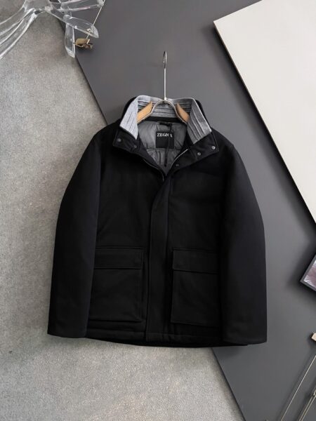 [제냐] 엘레멘츠 카 코트 / 블랙