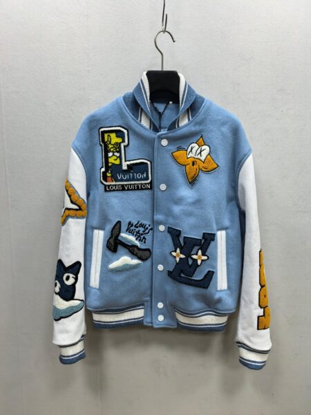 [루이비통] LV X Simpsons 레더 바시티 자켓