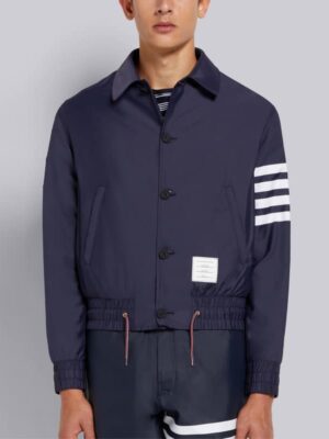 [톰브라운] 솔리드 스윔 테크 4-바 블루종 자켓 (2 COLORS)