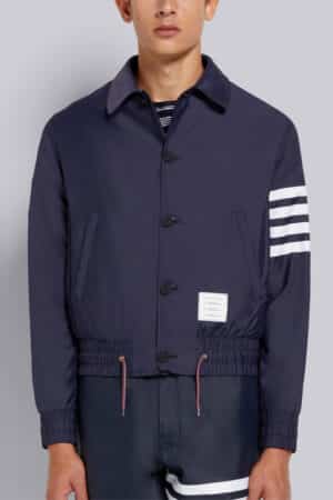 [톰브라운] 솔리드 스윔 테크 4-바 블루종 자켓 (2 COLORS)