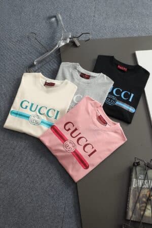 [구찌] 로고 워싱 코튼 반팔 티셔츠(4 COLORS)