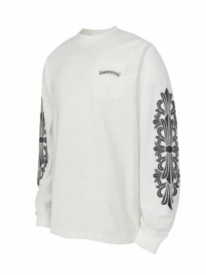 [크롬하츠] 클래식 홀스슈 로고 화이트 롱슬리브 티셔츠 (2 COLOR)