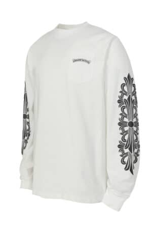 [크롬하츠] 클래식 홀스슈 로고 화이트 롱슬리브 티셔츠 (2 COLOR)