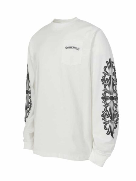 [크롬하츠] 클래식 홀스슈 로고 화이트 롱슬리브 티셔츠 (2 COLOR)