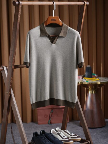 [제냐] 럭셔리 레저웨어 - 코튼 앤 실크 니트 폴로 셔츠