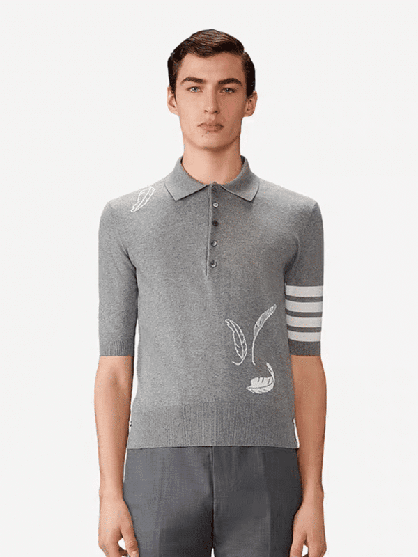 [톰브라운] 페더 인타르시아 4바 폴로 셔츠 MKP145A (2 COLORS)