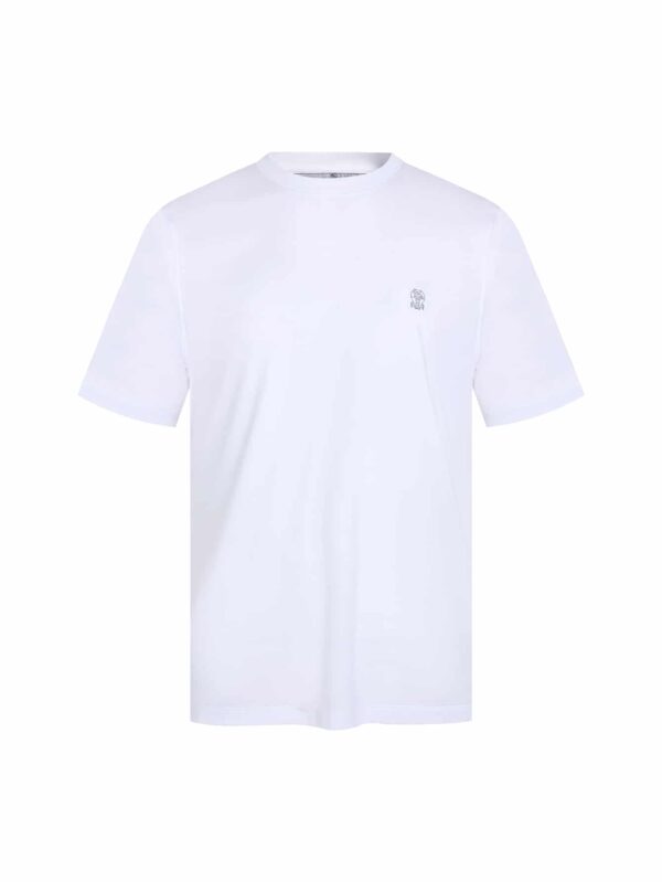 [브루넬로 쿠치넬리] 코튼 저지 로고 티셔츠 (2 COLORS)