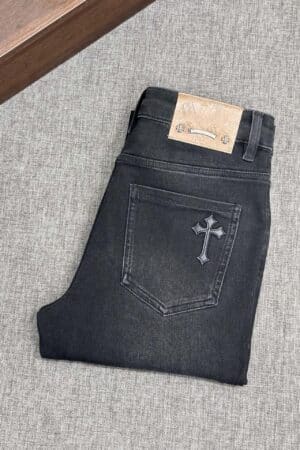 [크롬하츠] 크로스 디테일 블랙 진