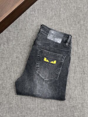 [펜디] 몬스터 아이즈 로고 데님 진