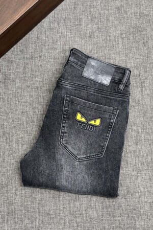 [펜디] 몬스터 아이즈 로고 데님 진
