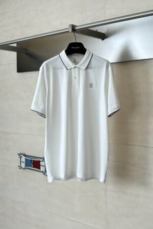 [브루넬로 쿠치넬리] 배색 라인 반팔 폴로 셔츠 (5 COLORS)