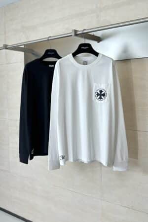 [크롬하츠] 서클 스크립트 플러스 크로스 긴팔 티셔츠 (2 COLORS)