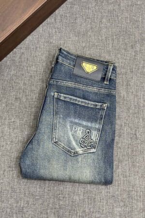 [프라다] 스트레치 데님 슬림핏 진