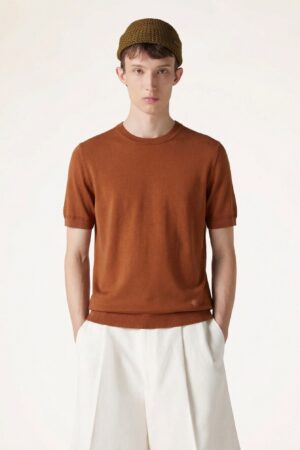 [로로피아나] 라운드넥 반팔 니트 ( 5 COLORS)