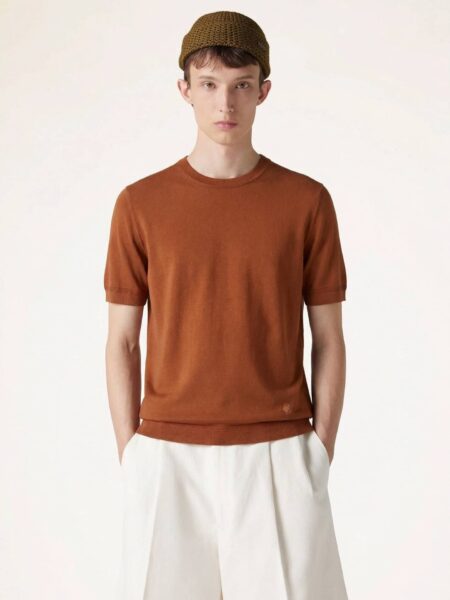 [로로피아나] 라운드넥 반팔 니트 ( 5 COLORS)