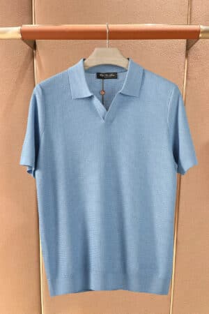 [로로피아나] 코튼 오픈카라 니트 ( 4 COLORS)