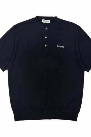 [미우미우] 캐시미어 버튼다운 칼라 탑 (2 COLORS)