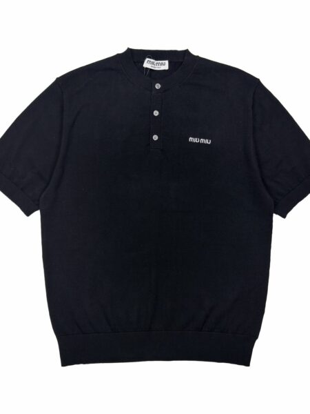 [미우미우] 캐시미어 버튼다운 칼라 탑 (2 COLORS)