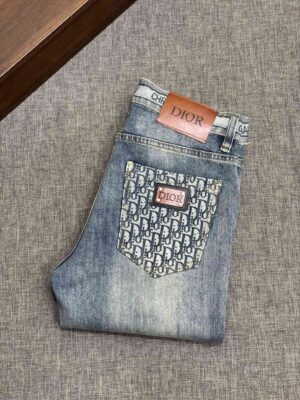 [디올] 오블리크 데님 남성 청바지