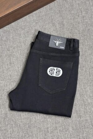 [디올] CD 오블리크 로고 & 벌 패치 청바지