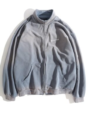 [발렌시아가] 자수 로고가 있는 지퍼업 재킷