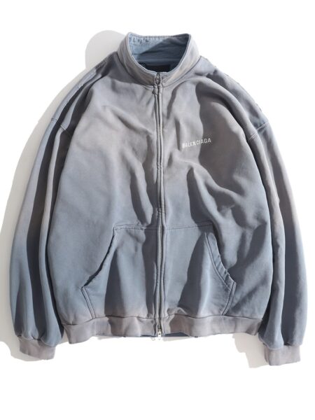 [발렌시아가] 자수 로고가 있는 지퍼업 재킷