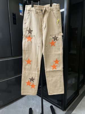 [크롬하츠] 스타 패치 카하트 블랙 카펜터 팬츠(베이지)