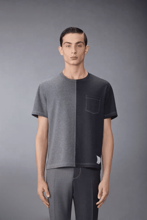 [톰브라운] 투톤 코튼 티셔츠