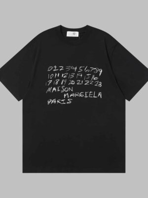[메종 마르지엘라] 숫자 프린트 면 저지 티셔츠 ( 2 COLORS)