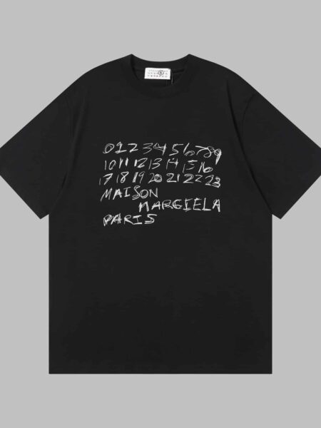 [메종 마르지엘라] 숫자 프린트 면 저지 티셔츠 ( 2 COLORS)