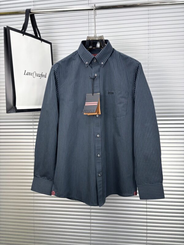 [제냐] 비즈니스 캐주얼 스트라이프 셔츠 레귤러핏 (2 COLORS)