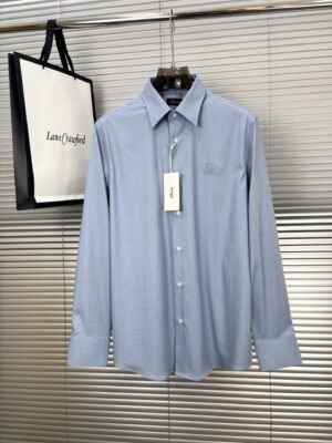 [브리오니] 코튼 포플린 서클 로고 자수 셔츠 (3 COLORS)