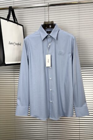 [브리오니] 코튼 포플린 서클 로고 자수 셔츠 (3 COLORS)