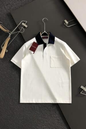 [구찌] 코튼 피케 웹 디테일 폴로 셔츠