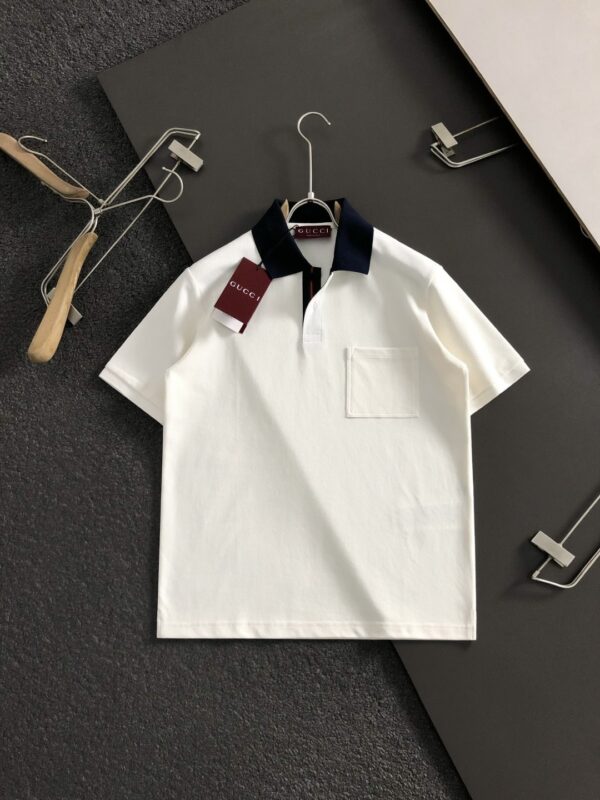 [구찌] 코튼 피케 웹 디테일 폴로 셔츠