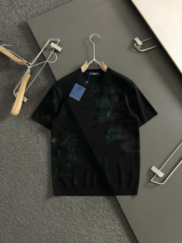 [루이비통] 자카드 반팔 크루넥 티셔츠